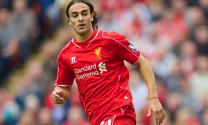 LIVERPOOL, ENGLAND - Saturday, September 27, 2014: Liverpool's Lazar Markovic in action against Everton during the Premier League match at Anfield. (Pic by David Rawcliffe/Propaganda)